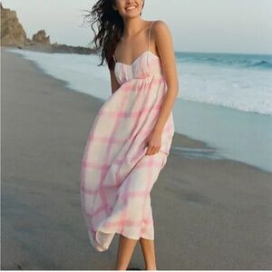 Anthropologie Maeve Tie Back Maxi Dress